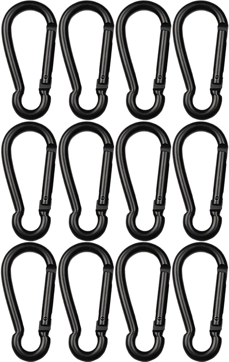 Karabijnhaak Clips - Veerhaken Snap - Bevestigen en Ophangen - Roestwerend Gehard Staal - 4.2 cm - Zilver