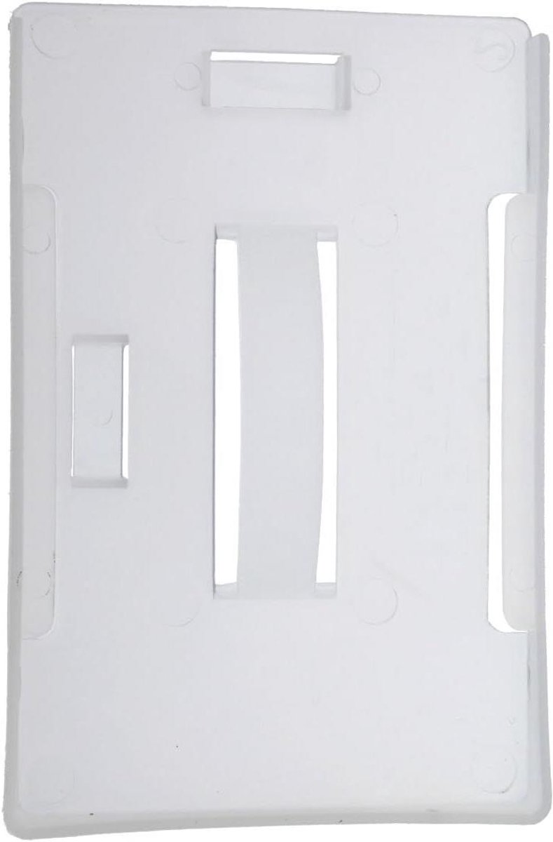 Kaarthouder Plastic - Badgehouder ID - Meerdere Kaarten Dragen - Semi-Rigide Constructie - Tot 5 Kaarten - Melkwit