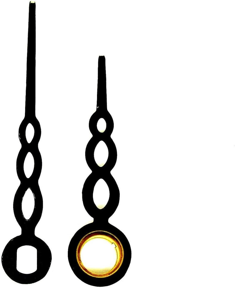 Klok Wijzers Vervanging - Uurwerk Onderdelen - Klok Repareren - Euroshaft Compatibel - 35mm - Zwart