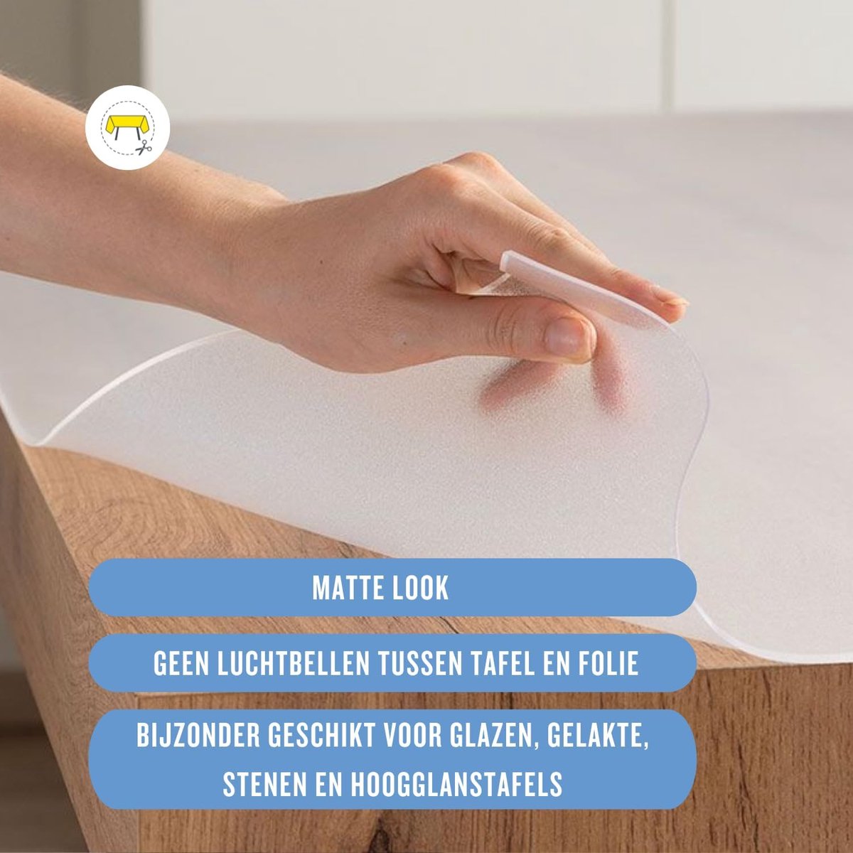 Tafelzeil Transparant Mat - Tafelbeschermer PVC - Tafel Beschermen - Op Maat Gesneden - 300x80 cm - Transparant