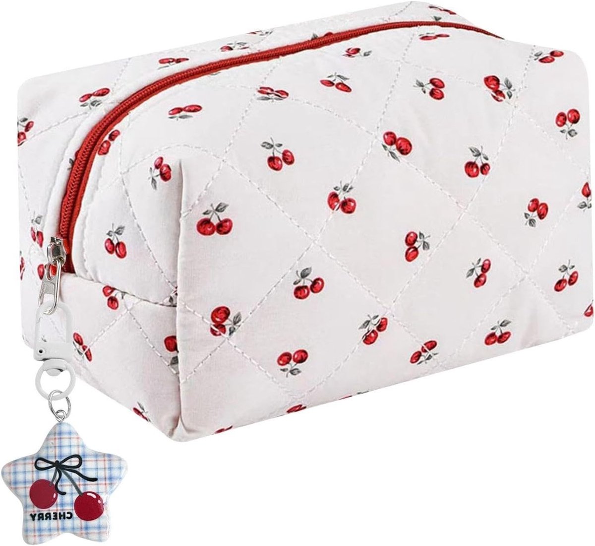 Schattige en Decoratieve Make-up Tas voor Ophangen, Ruime Opbergtas, Reisaccessoires, Zwart/Bruin, Moderne Stijl, Unisex