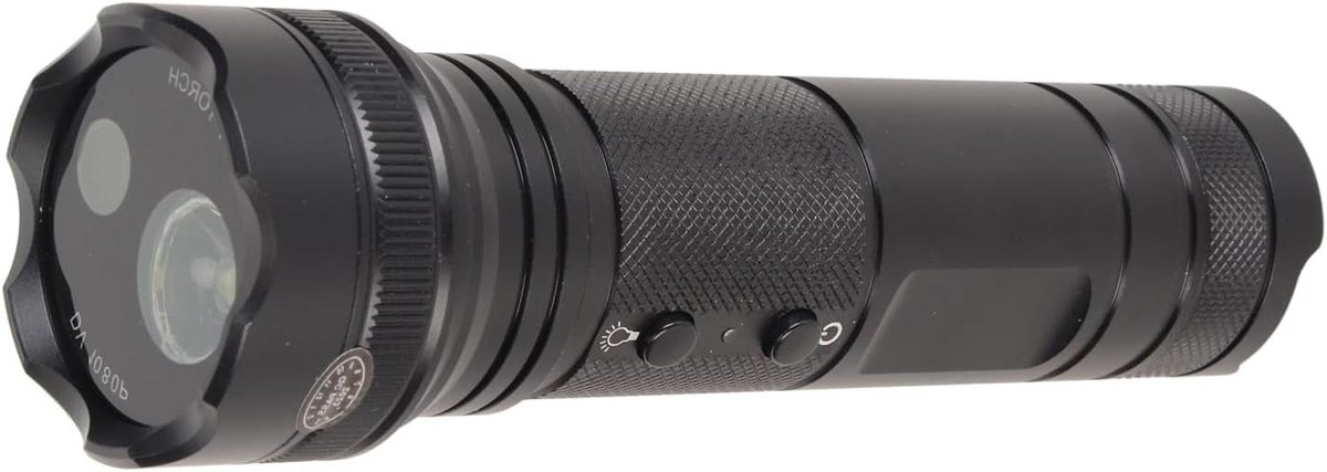 Fietsactiecamera met Lamp - Waterdichte Fietslamp Camera - Buiten Sporten Opnemen - 1080P HD Video - 2600 mAh Batterij - Zwart