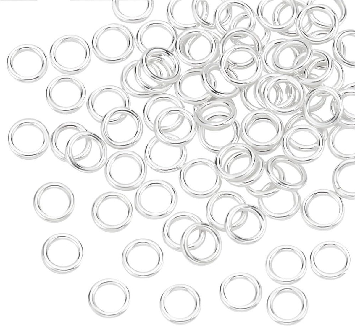 80 Stuks 925 Sterling Zilveren Gesloten Springringen 4mm voor Sieraden, Armbanden en Kettingen maken