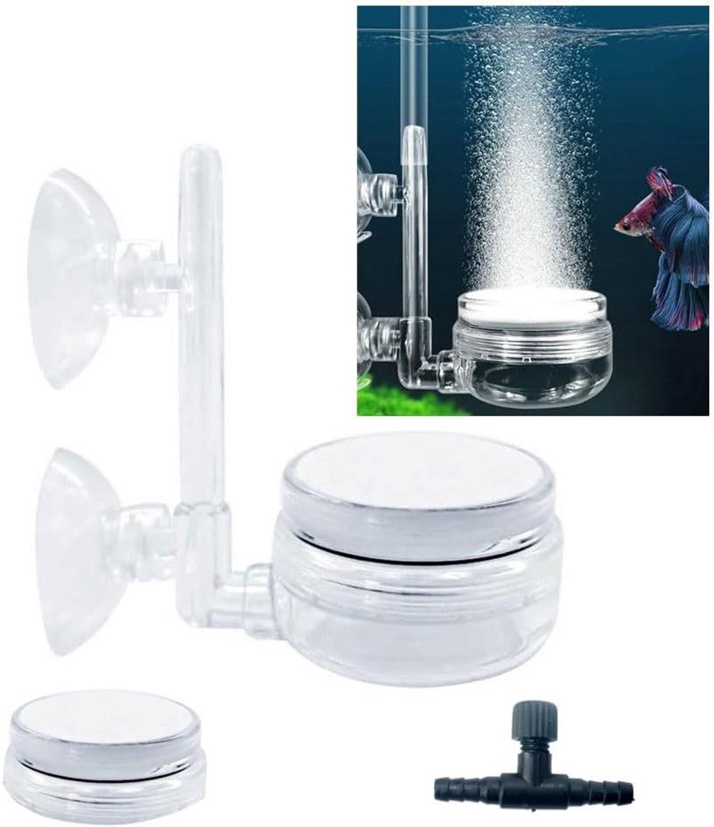 Nano Bubbelsteen Set - Luchtsteen Aquarium - Zuurstof Verhoging - Stille Fijne Bellen - 35 mm - Grijs