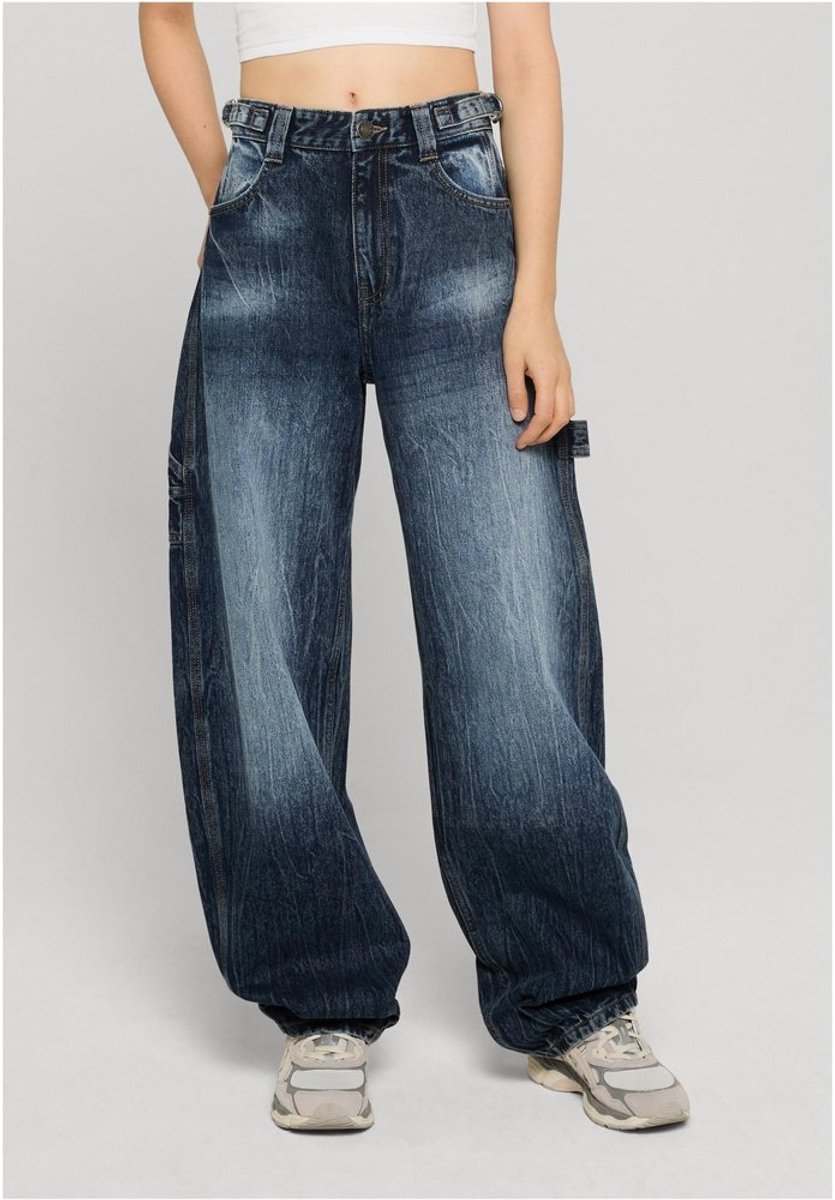 Urban Classics Balloon Fit Jeans Wijde broek Taille 27 inch Blauw