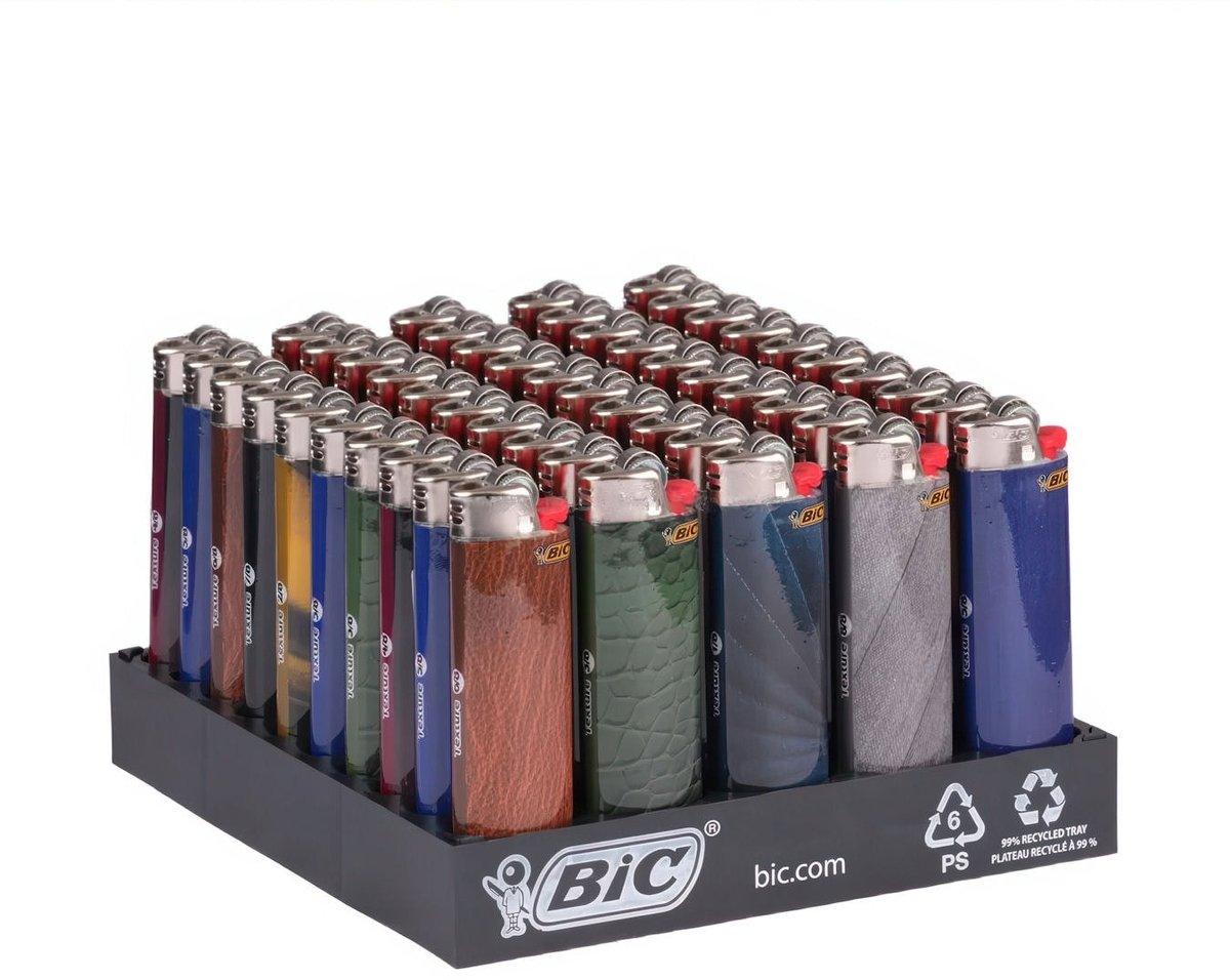 BIC® Maxi J26 aanstekers - Texture - Display (50 stuks)