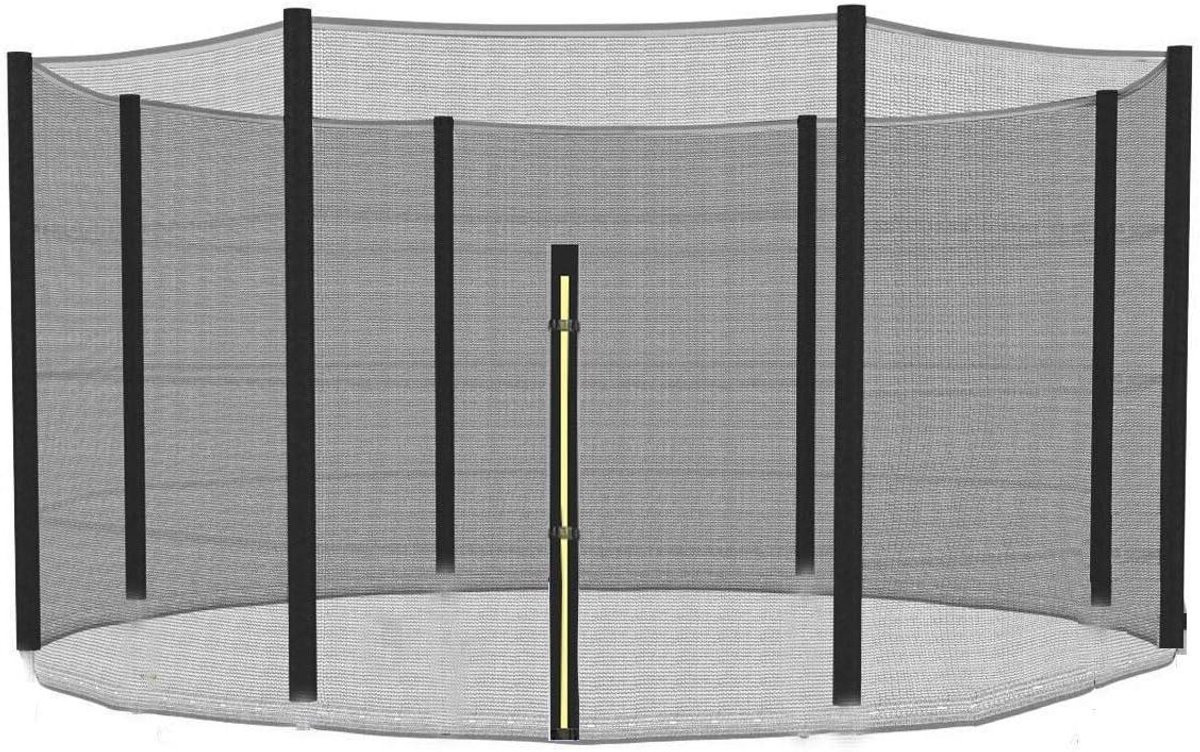 Trampoline Veiligheidsnet - Reserve Net Trampoline - Veilig Springen - Voor 8 Rechte Stangen - 14 FT - Zwart