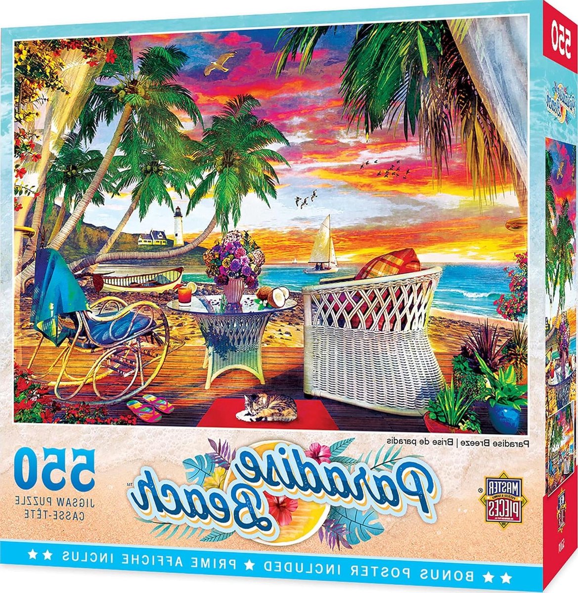 Legpuzzel 550 stukjes - Puzzel volwassenen - Ontspannende avond - Willekeurig gesneden stukjes - 18"x24" - Gesorteerd