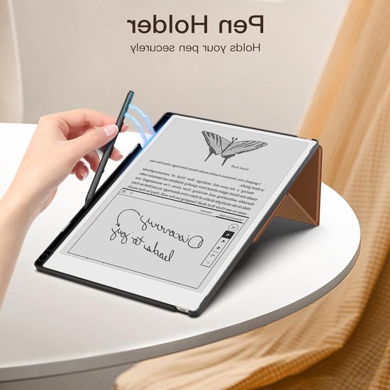 Trifold Stand Case voor Remarkable Paper Pro 2024 11.8", Premium Leren Hoes met Penhouder, Auto Sleep/Wake Functie en Bescherming voor Tablet — afbeelding 4