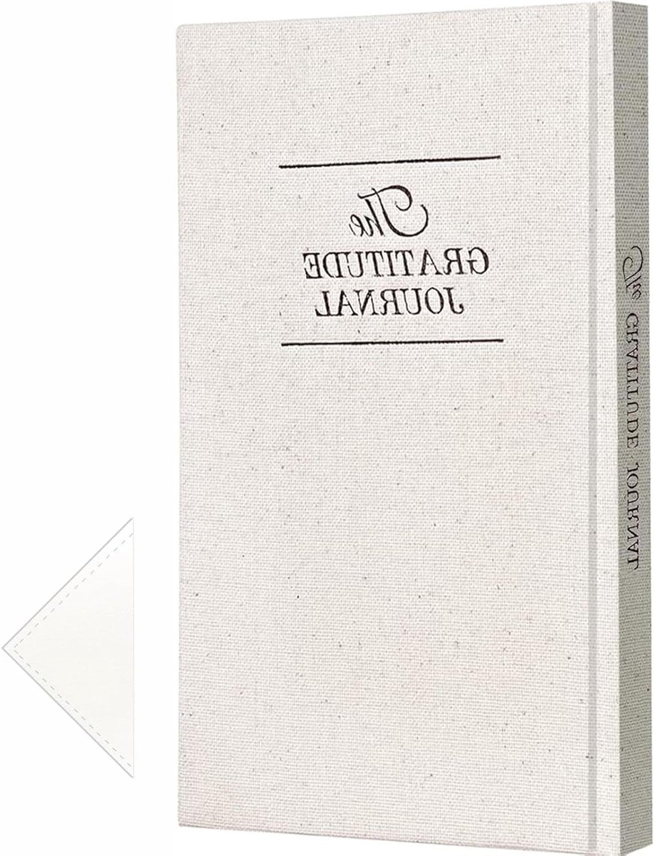 Gratitude Journal - 5 minuten dagboek - Dankbaarheid oefenen - Wetenschappelijke lay-out - 5x8 inch - Beige