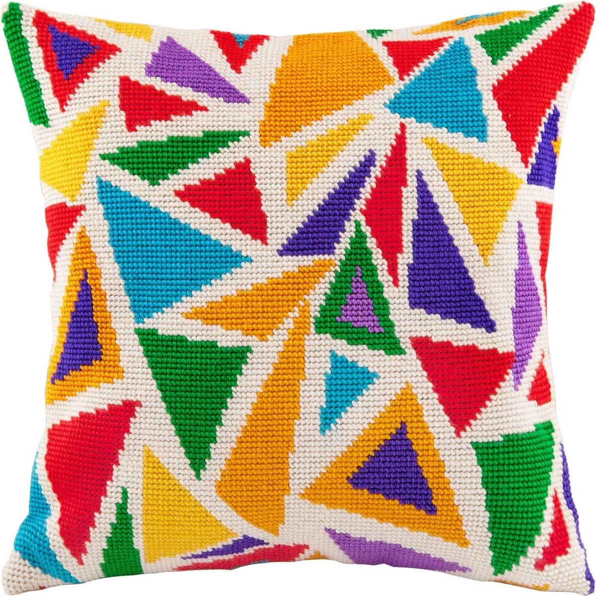 Borduurkit Sierkussen - Naaldkunst Kit Kussen - Interieur Decoratie - Voorbedrukt Canvas - 40x40 cm - Veelkleurig