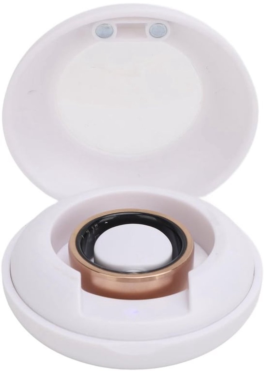 Slimme Ring Gezondheidsmonitor, Fitnessring met 7 Dagen Batterijduur, APP Slaapmonitor IP68 Waterdichte Keramische Ring voor Mannen Vrouwen Verjaardagscadeau