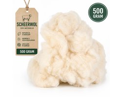 Scheerwol - 500 gram - Kussenvulling - navulling - natuurlij
