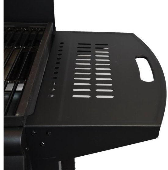 Gasbarbecue - GRILL GARDEN - Zwart - 4 branders - Met beschermkap - Piëzo-elektrische ontsteking van Merkloos — afbeelding 5