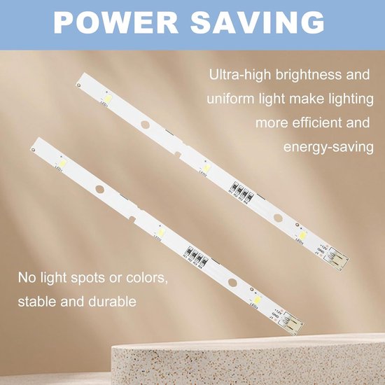 4-delige LED-lichtstrips voor koelkasten - LED-lichtstrips voor koelkasten, ter vervanging van de originele verlichting, voor optimale voedselverlichting. — afbeelding 4