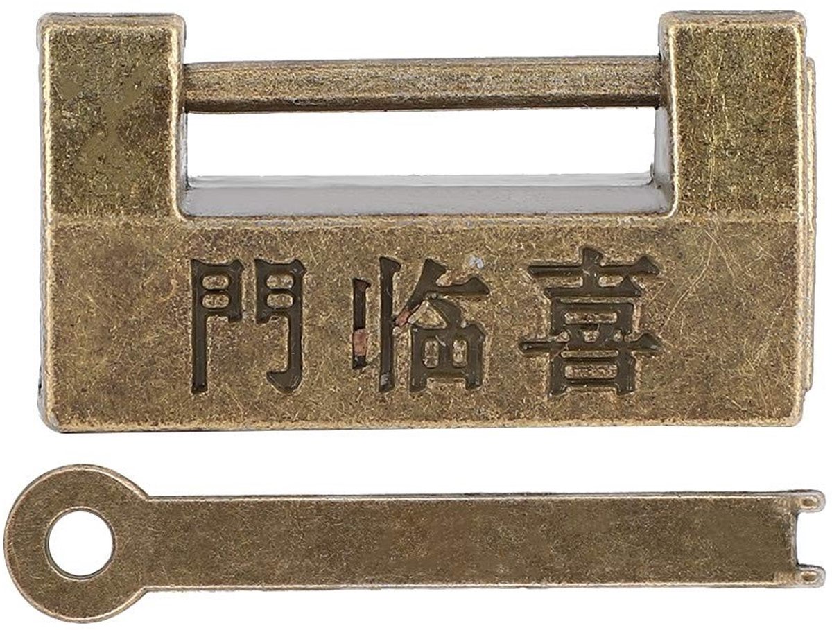 Vintage Chinese Style Padlock - Antiek Bronzen Mini Hangslot voor Sieradenkasten en Lades