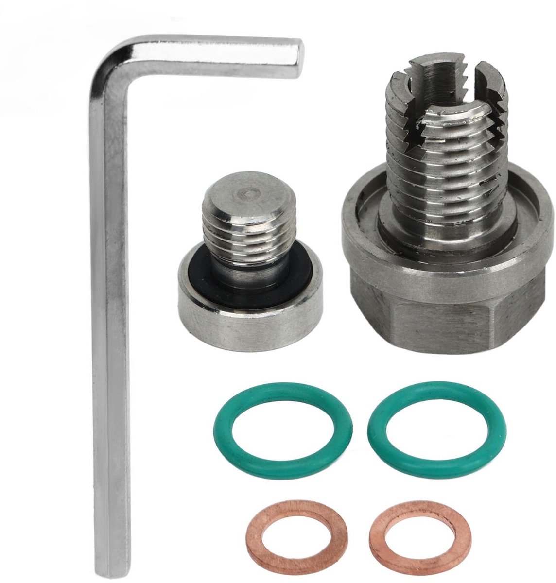 Dailygoods - M14.1-1.5x15mm Olieaftapplug - Roestvrijstalen Reparatieset - Zelftappend - Anti-lekkage O-ring - Ideaal voor Auto's - Oliepanschroefdraa