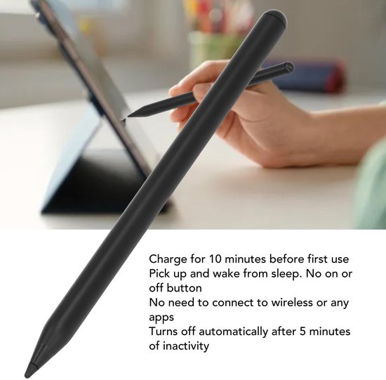 Elzusha - Styluspen - Digitale Stylus - Actief gebruik - Zwart - Touchscreen Pen - Geschikt voor Chromebook - Ideaal voor Duet 3 en 5 — afbeelding 3