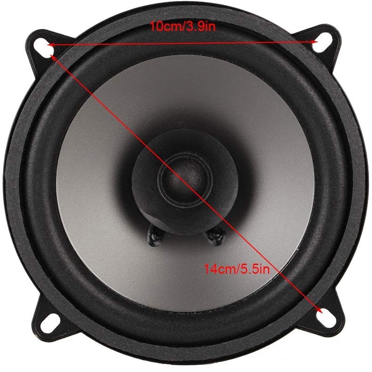 Elzusha - Coaxiale Autoluidsprekers - 5 Inch Geluidskwaliteit - 400W Vermogen - Universele Auto Audio - Ideaal Voor Elke Auto - Perfecte Geluidsbel...