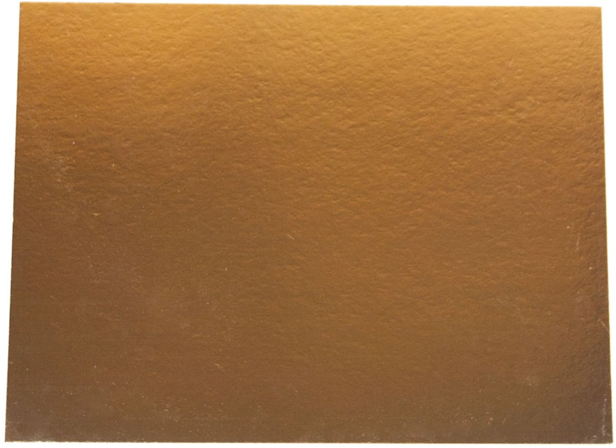 Taartkarton Rechthoek Goud/Zwart 60x40cm 50st.