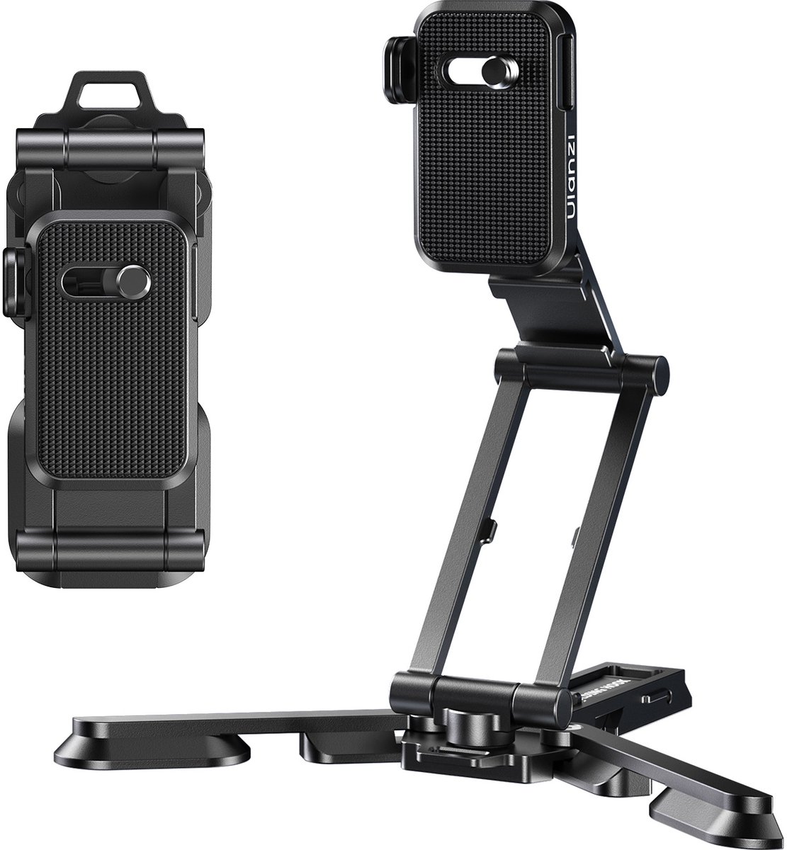 Ulanzi CO81 kantelbare Uka en Arca-Swiss Quick Release stand voor camera - uitschuifbaar aluminium statief met cold shoe