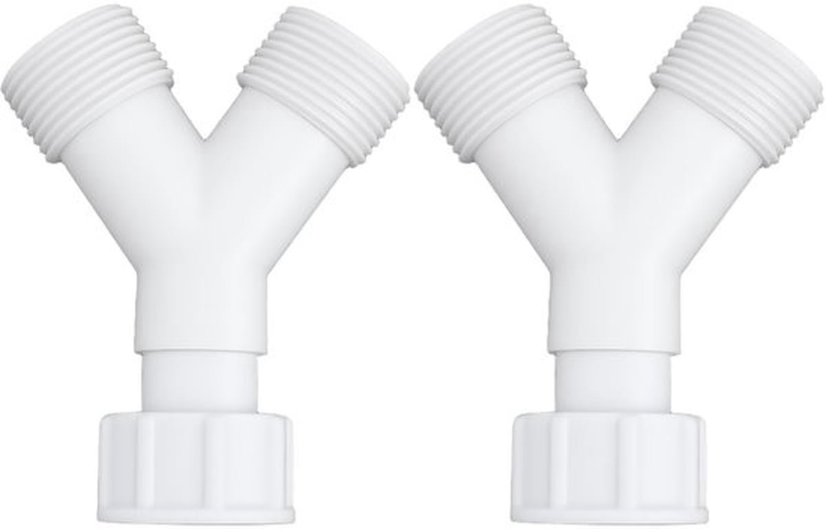 2 stuks Y stuk splitter connector 3/4 waterpijp diverter connector voor wasmachine droger vaatwasser