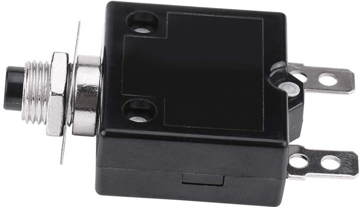 Dailygoods - Stroomonderbreker - Handmatige Reset - Overbelasting Beveiliging - Zwart - Thermische Schakelaar - 15A - Geschikt voor Elektrische Instal