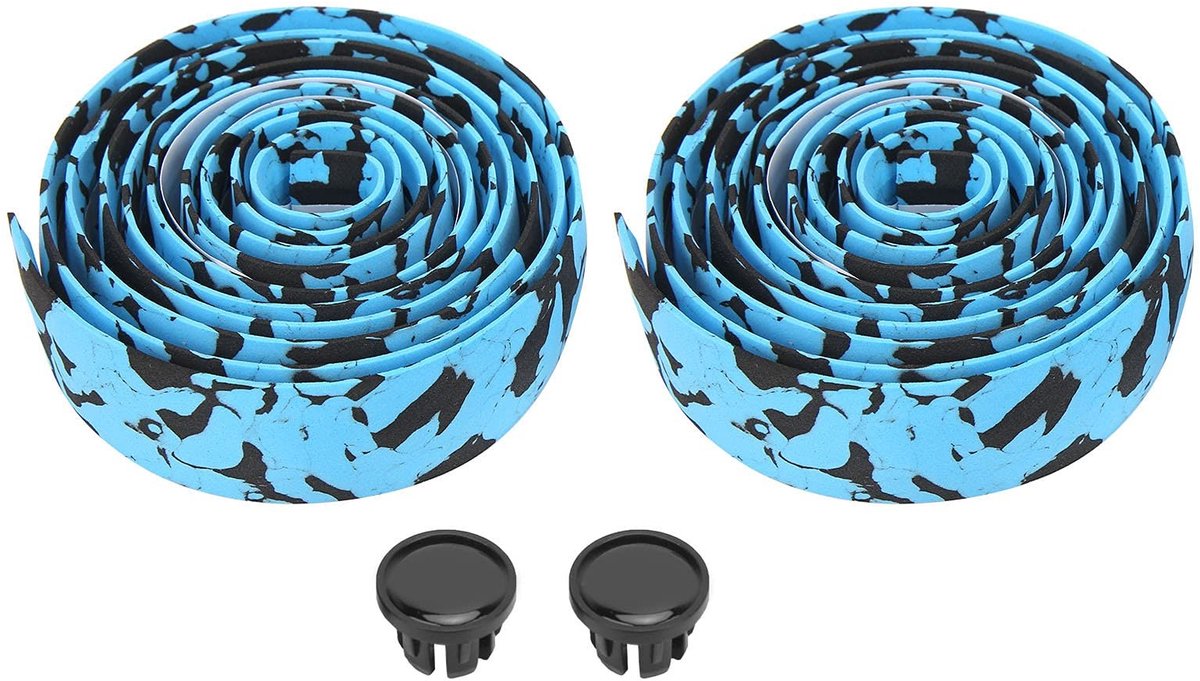 Dailygoods - Fietshandvat Tape - Anti-zweet - Schokabsorberend - Zwart Blauw - Grip Tape - Racefiets - Fietsonderdelen - Accessoires