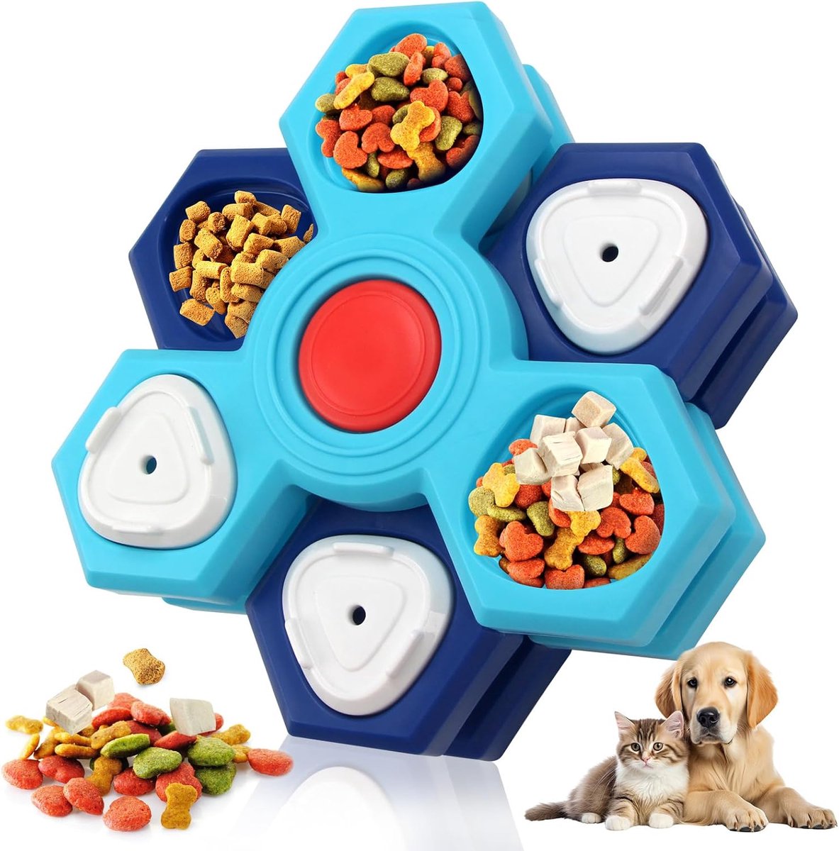 Ulisem - Hondenspeelgoed - Niveau 4 interactieve schijf - Mentale stimulatie - Traktatie verstopspel - Ook voor katten - Duurzaam en herbruikbaar - Tegen verveling - Cadeau voor huisdieren