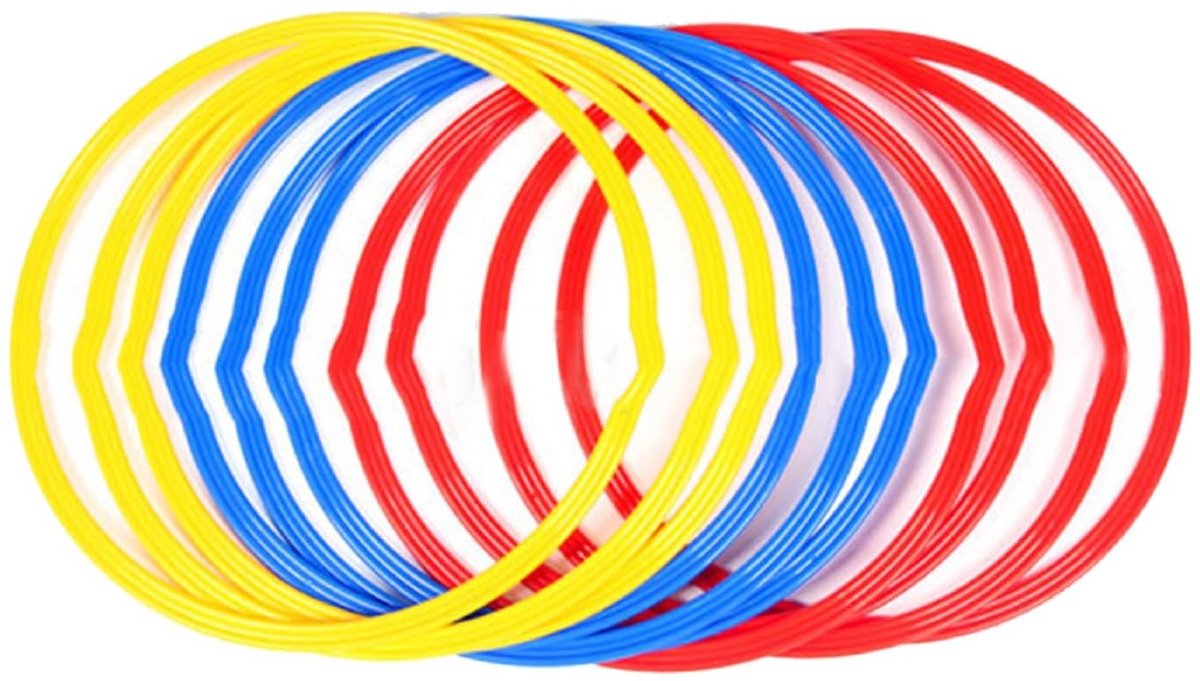 By shayne - Voetbal Trainingsringen - Voetbalskills Verbeteren - 6 Stuks - Voetbal Oefening Accessoires - Ideaal voor Training - Veelkleurig