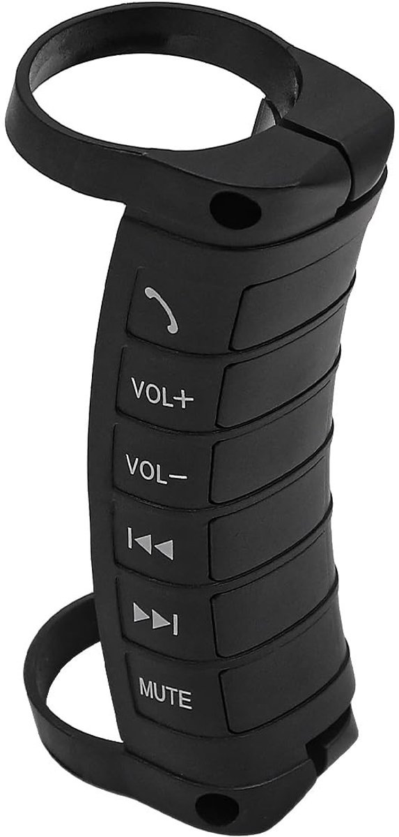 Vlemico - Universele Stuurwiel Knop - Draadloze Auto Afstandsbediening - Compact en Draagbaar - Muziek Controller - Navigatie Knoppen - Geschikt vo...