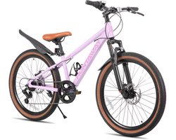 KEANO Huntaway Mountainbike 24 inch - Kinder MTB - 7 Versnellingen - Lichtgewicht Aluminium Frame - Jongens & Meisjes