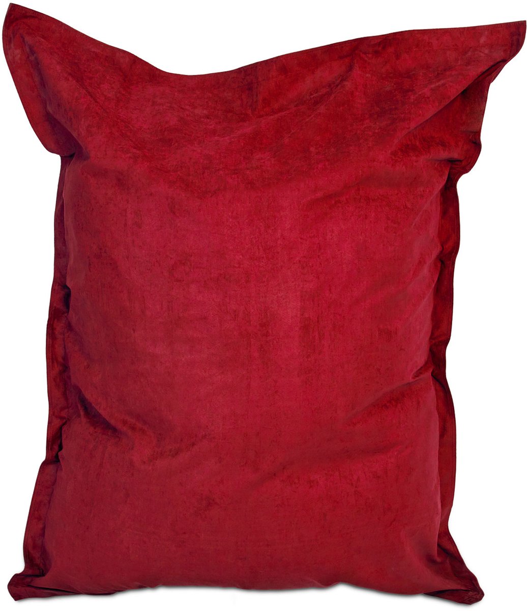 Lumaland Luxe XXL zitzak - Beanbag van microvelours - Indoor - 380 Liter - 140 x 180 cm - Rood
