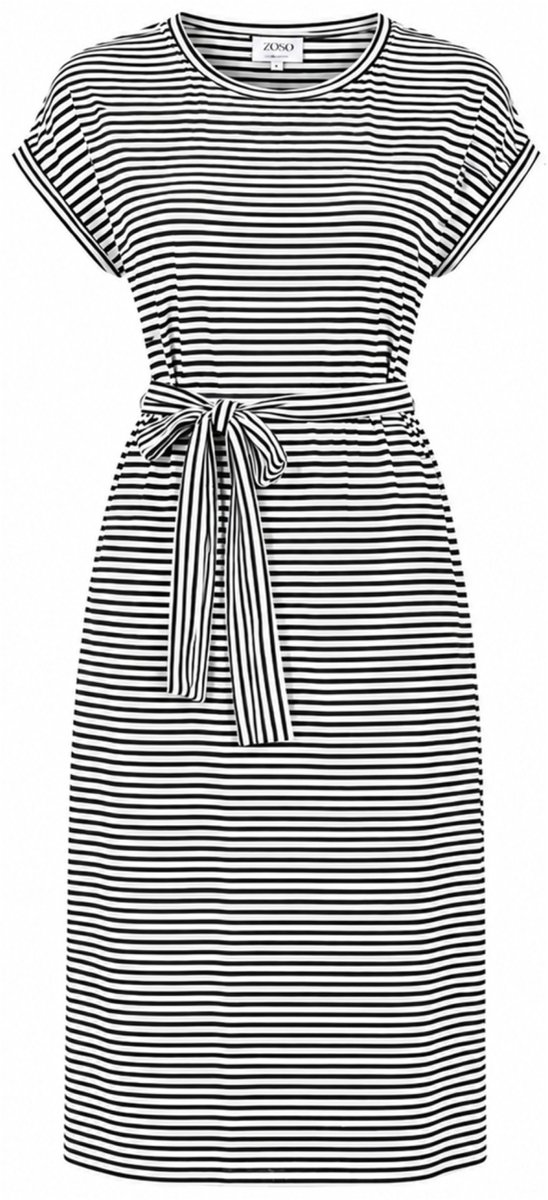 Zoso Jurk Gina 263 Black-white Dames Maat - L