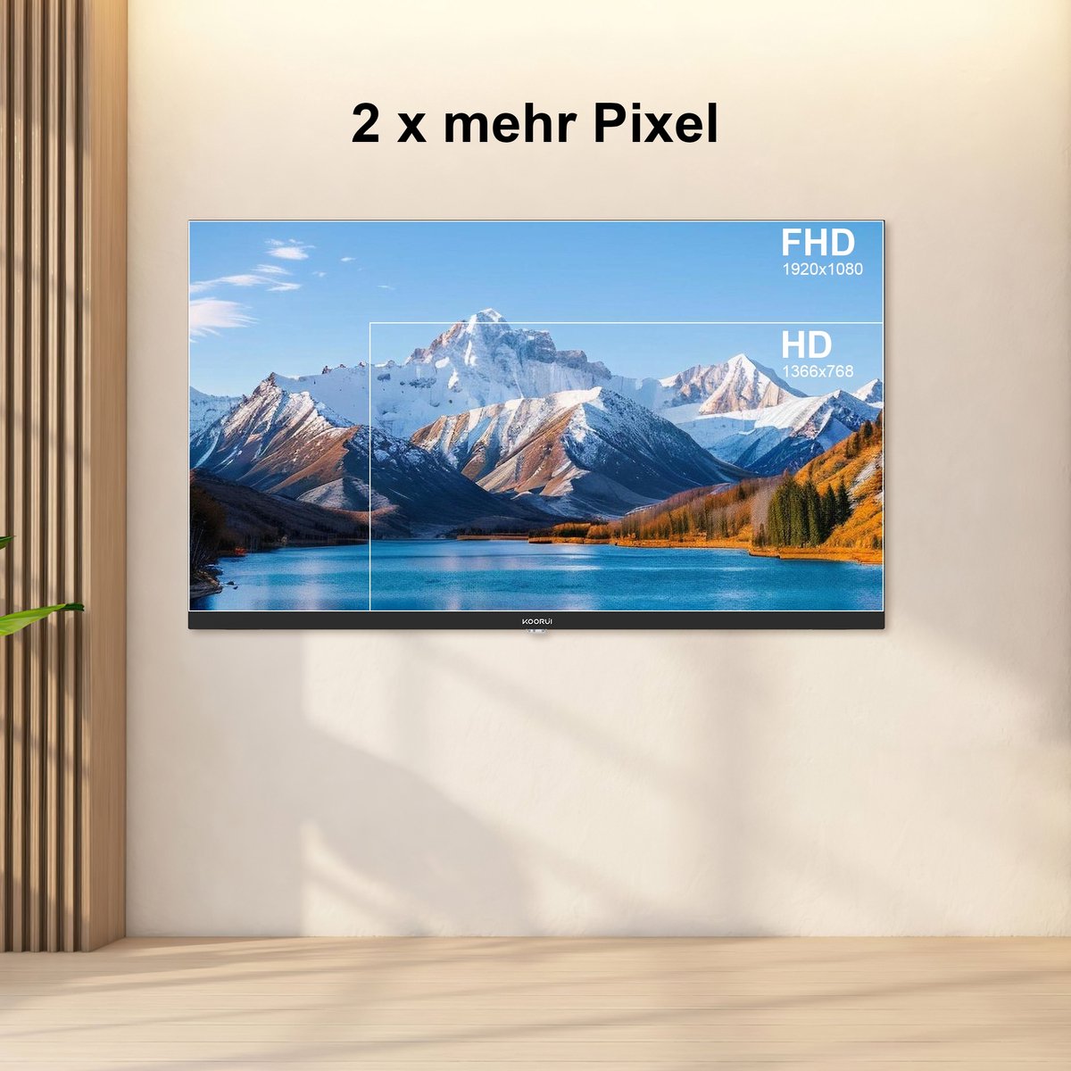 Koorui Smart TV - Tizen TV by Samsung - LED Full HD - 32 inch/81 cm - Streaming apps - AirPlay - Hotelmodus - HDMI x3, USB x2, CI+ - Tripple Tuner DVB-T/T2/S/S2/C - Frameless Design - Enkelvoudige standaard - Geassembleerd in Nederland- K32Q1H-T8M thumbnail 5