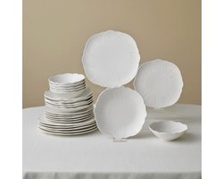 Karaca Bloom - 24-Delige New Bone Serviesset – 6 Personen – Wit – Luxe Servies