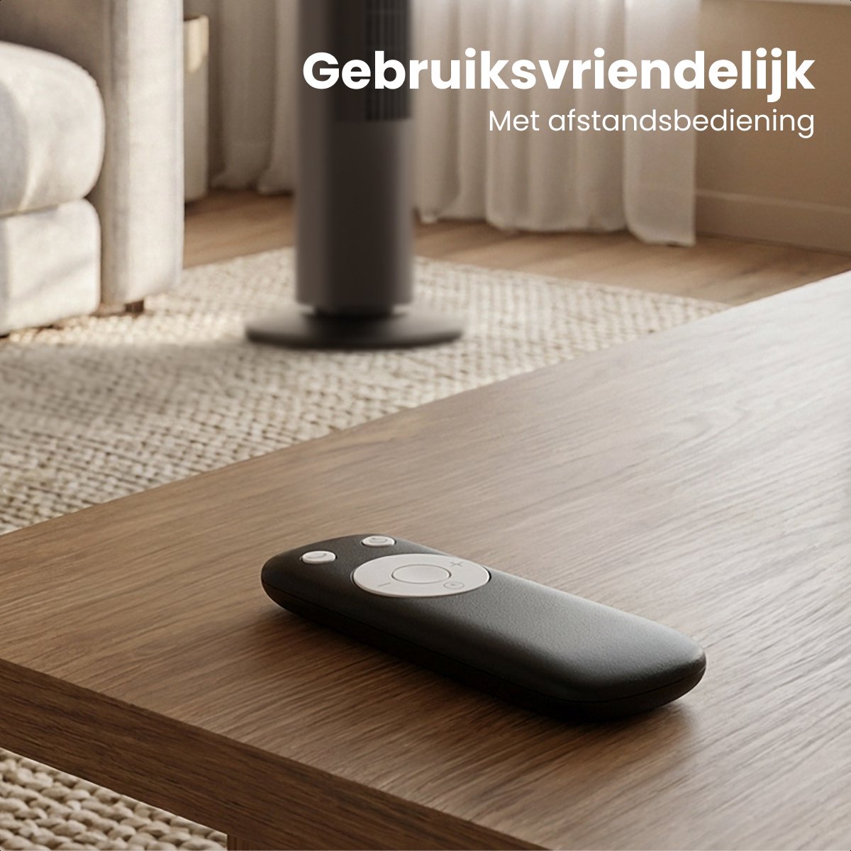 Auronic Torenventilator - Met Afstandsbediening en Timer - Ventilator - 60° Oscillatie - 76 cm - Zwart — afbeelding 7