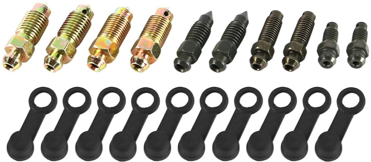 Jhubersproducts - Hydraulische Remontluchtingsdop - Remklauw Accessoires - Bescherming van Remvloeistof - 10 Stuks - Geschikt voor Motorfiets - Divers
