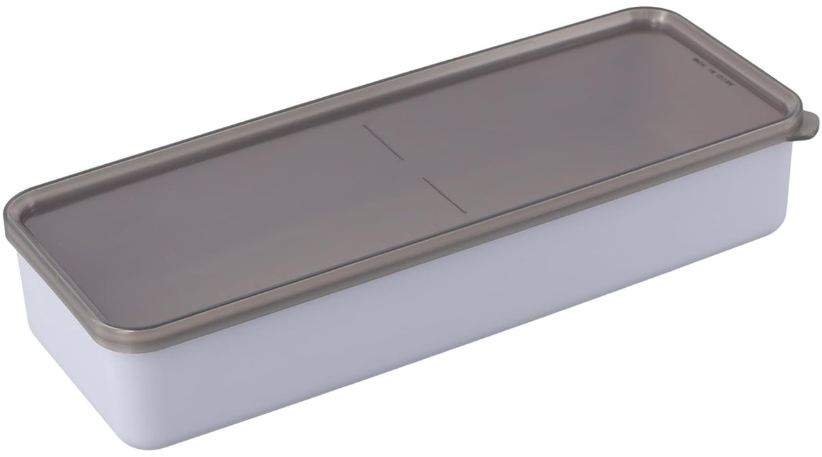 Jhubersproducts - Spekcontainer - Rechthoekige Voedselopslag - Vaatwasserbestendig - Wit - Kaasopslag - Ideaal voor Vlees en Pasta - 27 cm