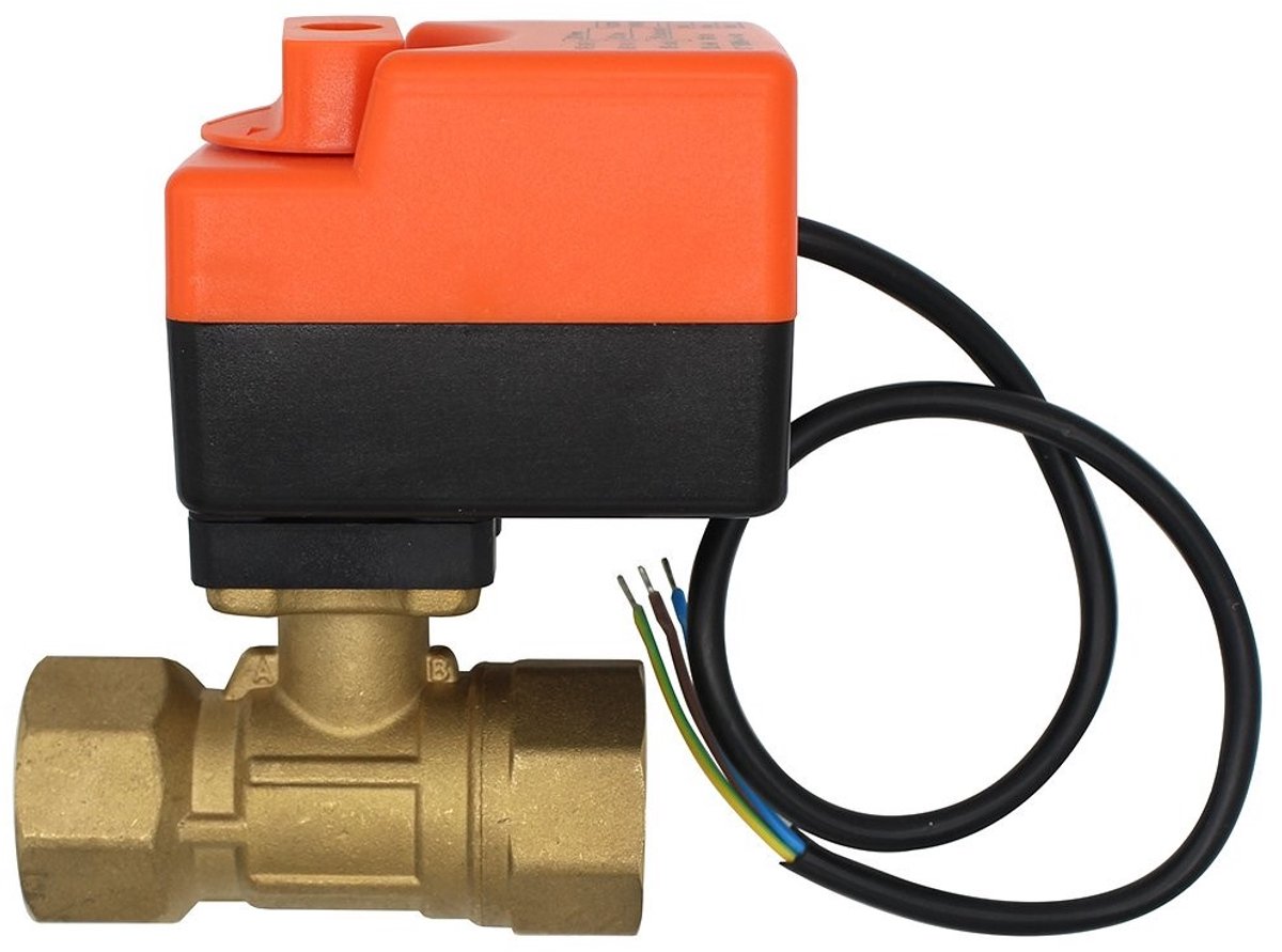 Jhubersproducts - Electric Ball Valve - Motorized 2 Way - Geschikt voor AC 220V - 3/4 inch - Voor water en verwarmingssystemen - Betrouwbare controle