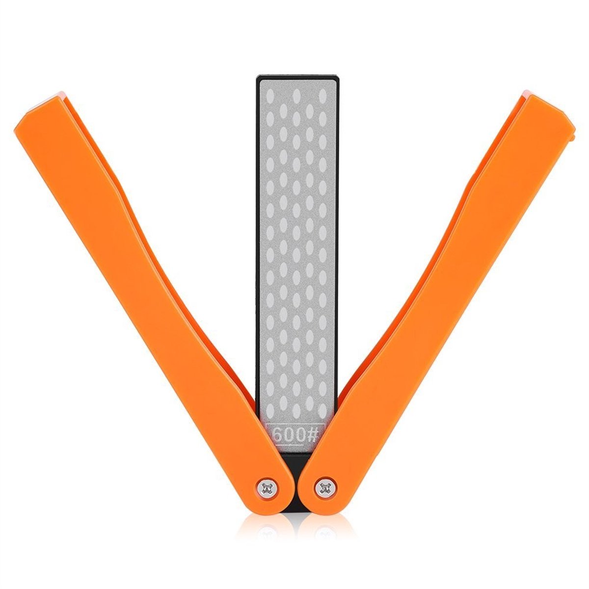 By shayne - Messenslijper Steen - Dubbelzijdige Slijpsteen - Opvouwbaar Ontwerp - Oranje - Keuken Messenslijper - Geschikt voor Outdoor Camping - Sli.