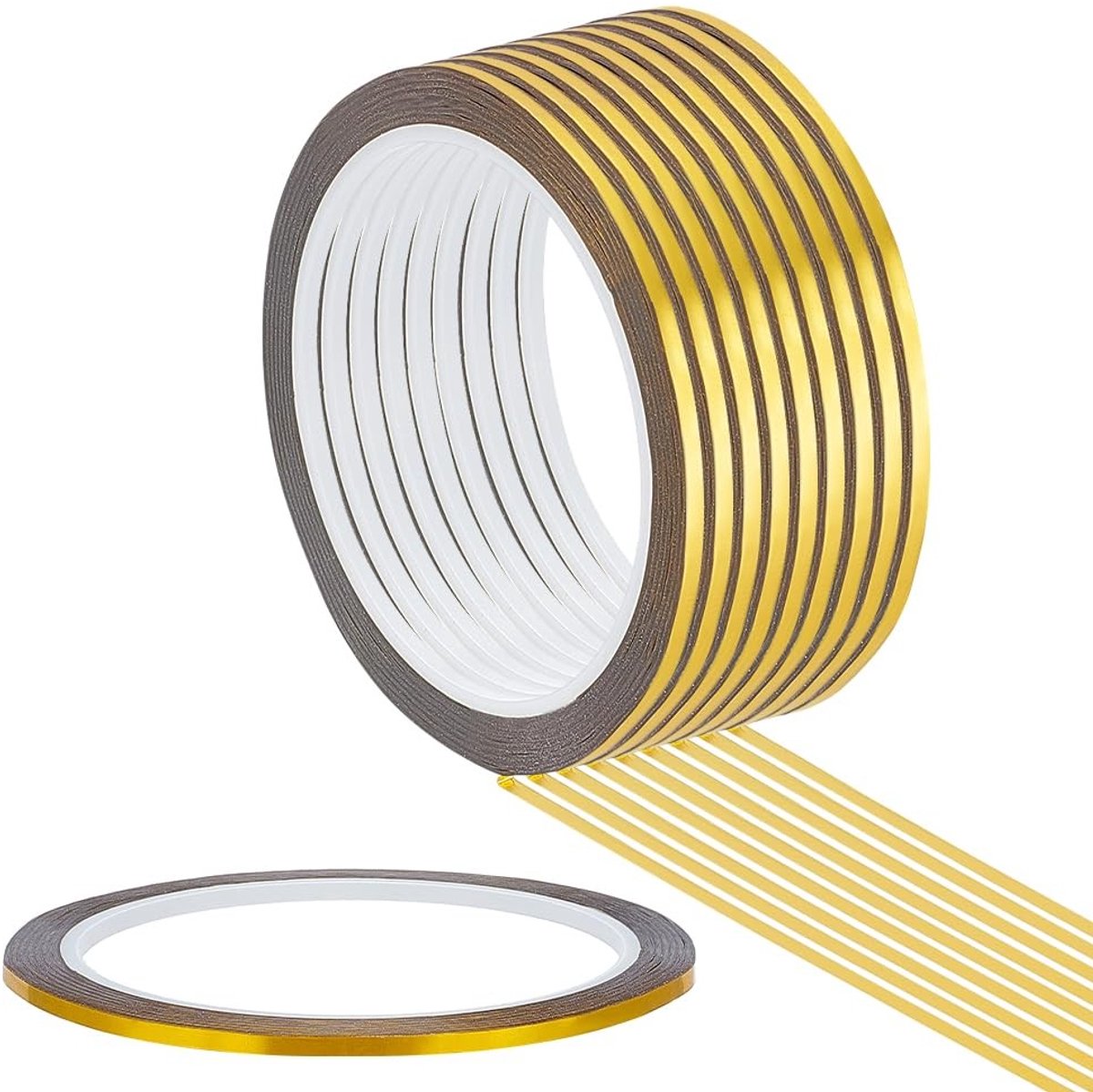 By shayne - Decoratieband - Plakband voor handwerk - Goud - Metallic stickerbanden - Perfect voor verpakking en creativiteit