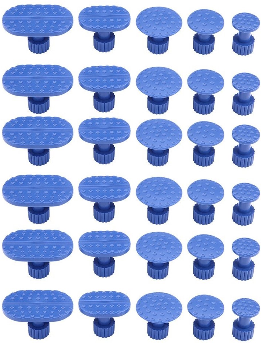 Qiilu 30-delige Dents Pull Tabs Set - Paintless Dent Repair Tools voor Auto's