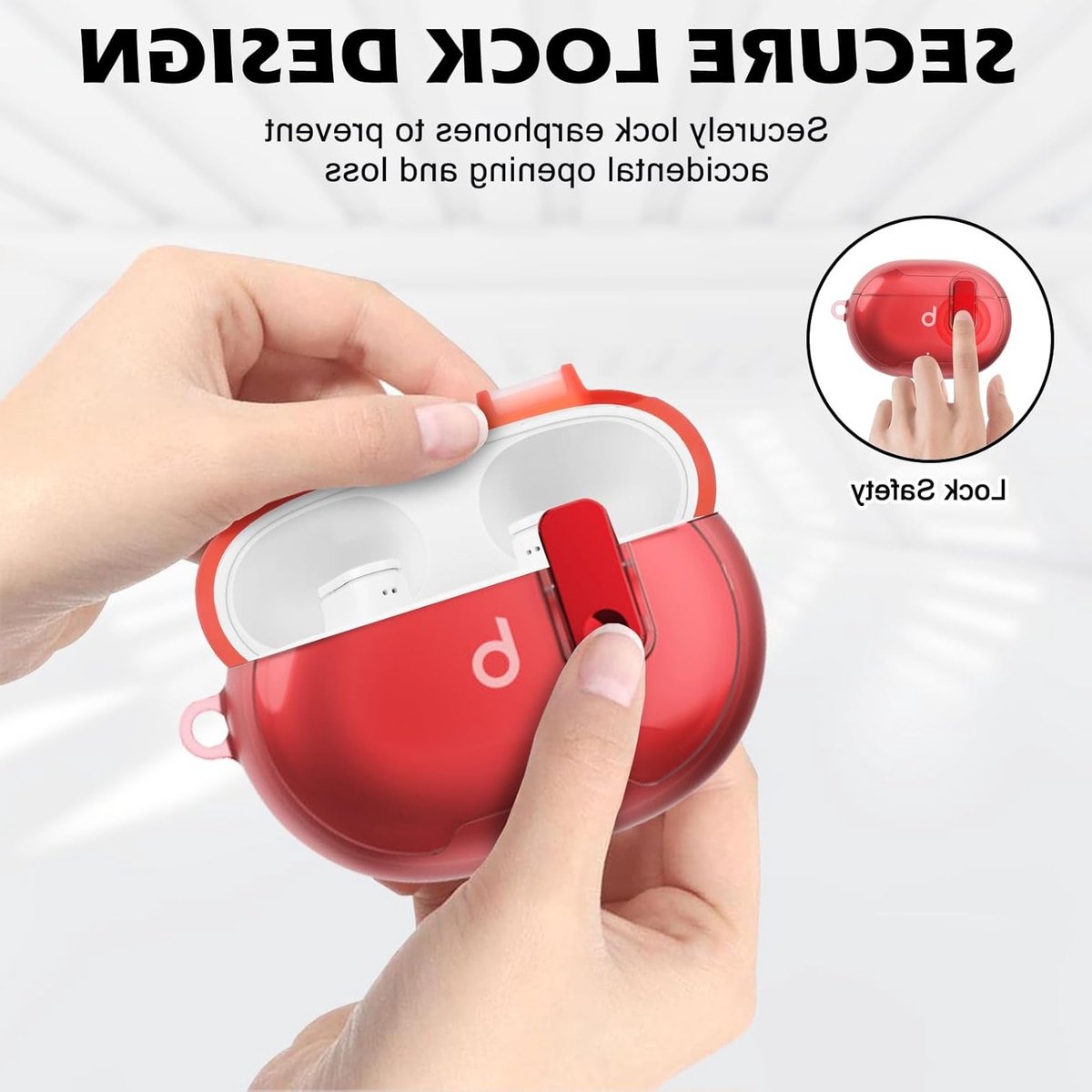 Transparante parel keychain beschermhoes voor vrouwen, ultra dunne TPU schokbestendige en krasbestendige case voor oordopjes