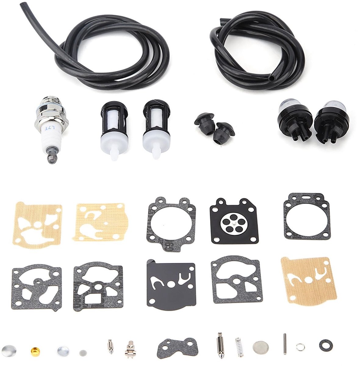 Livia home - Carburateurreparatieset - Revisie-set voor grastrimmer - Roestbestendig materiaal - Zilveren kleur - Snelle brandstofsysteem reparatie -