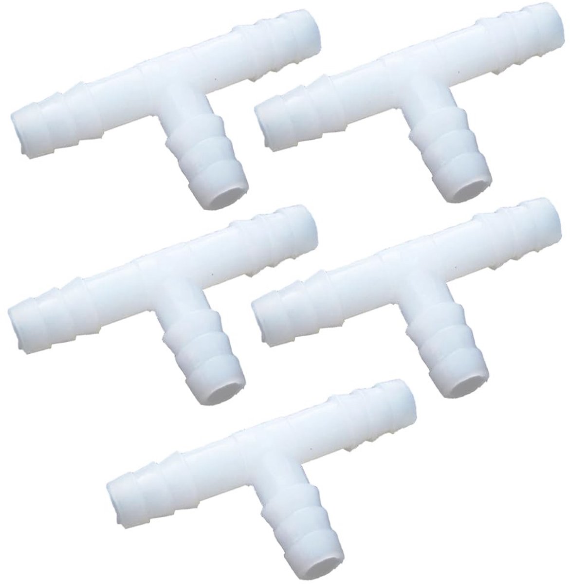 T-Type en Elbow Verbinder - 5 Stuks - Duurzaam PE voor Tuin en Aquarium
