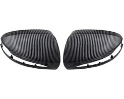 Livia home - Zijspiegelafdekkingen - Carbon Fiber - Perfecte pasvorm - Zwart - Geschikt voor M*E/RCEDES-BE*NZ C-klasse en meer