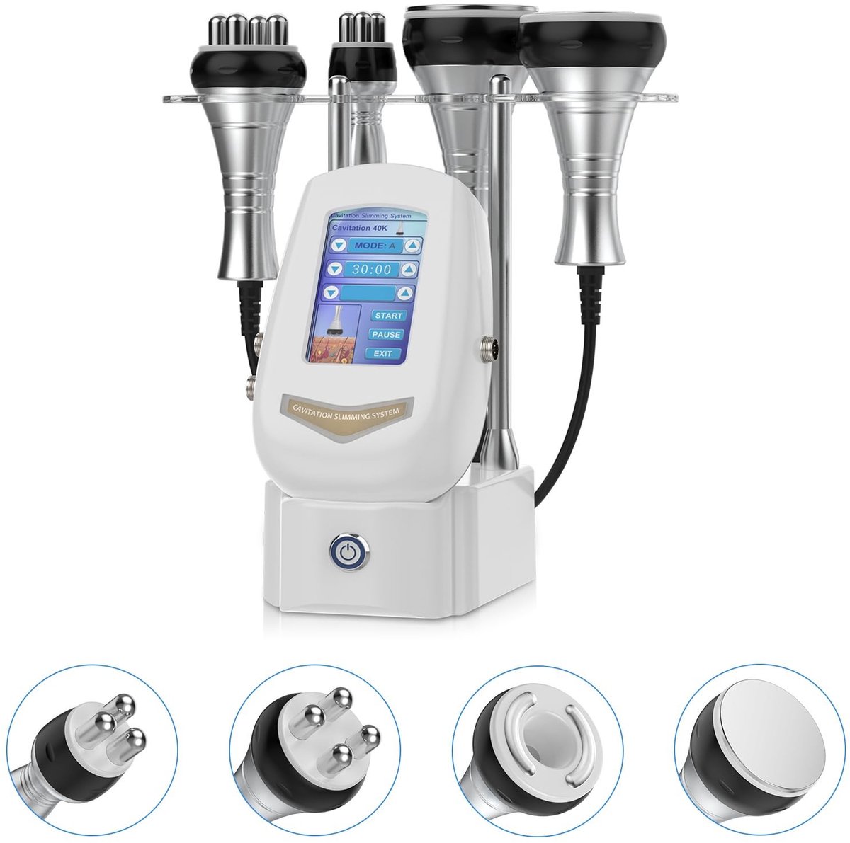 Livia home - 4-in-1 radiofrequentie-massageapparaat - anti-cellulitis - verstevigend en verkwikkend - lichaam en gezicht - massageapparaat - geschikt