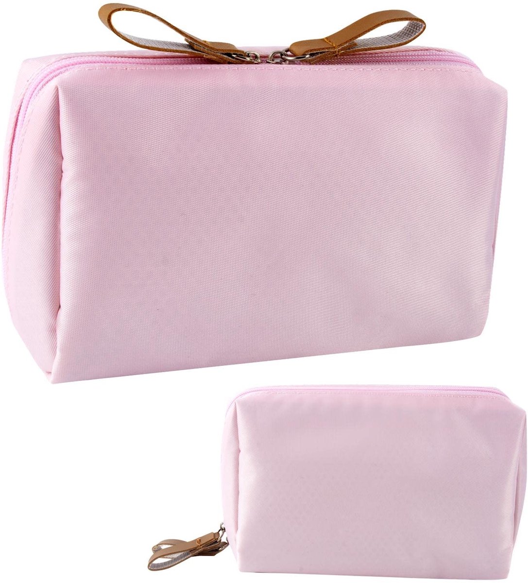 Smoakez - Make-upzakje - Reis make-uptas - Waterdichte toilettas - Roze - Kleine make-up organizer - Draagbare clutch voor vrouwen