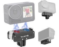 Magnetische Snelle Ontkoppeladapter voor DJI Osmo Action 5 Pro en Mount Basis voor Action 4 en 3, Ideaal voor Actiefoto's en Video's